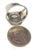Native American Jewelry Silver Multicolor Ring Size 9-3/4 YS64588